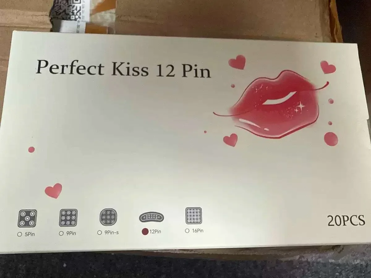20pcs/box Sterile 12-Pin Tip with Luer Lock 30G 0.5mm Fine Multi-Tip Accessory for Lip Surface Nourishing & Moisturizing Care,