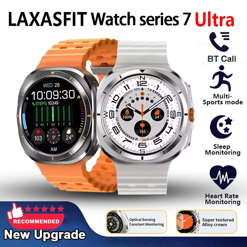 

LAXASFIT 2025 Новые мужские умные часы 1,52 дюйма HD с большим экраном Bluetooth Talk Спортивные умные часы для фитнеса