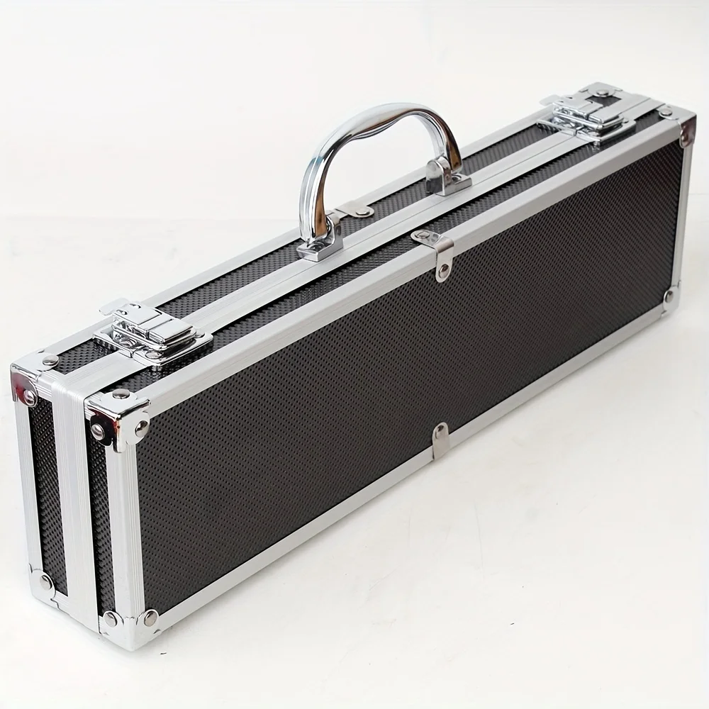 14.33x3.93x2.16inch ToolBox Tools Case Aluminum Tote Organizer Utility Alloy Container Toolbox Metal Storage Portable Handy Case