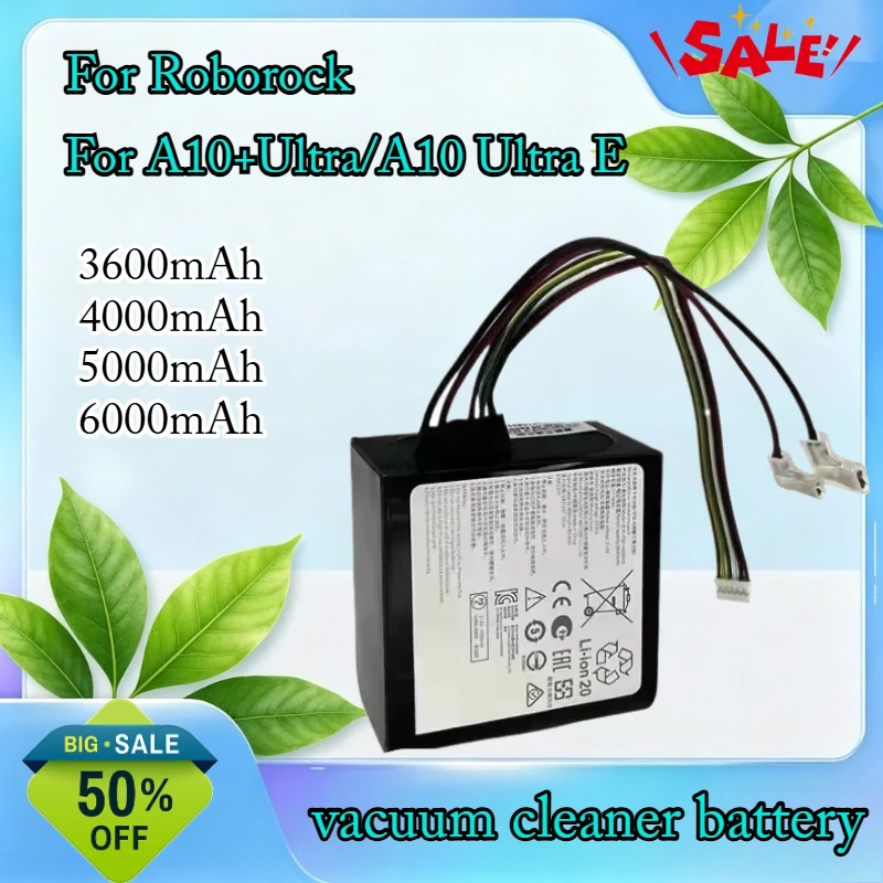 21.6V 5000mAh High Capacity Li ion Battery For Roborock A10 Plus Ultra A10 Ultra Wet Dry Floor Scrubber