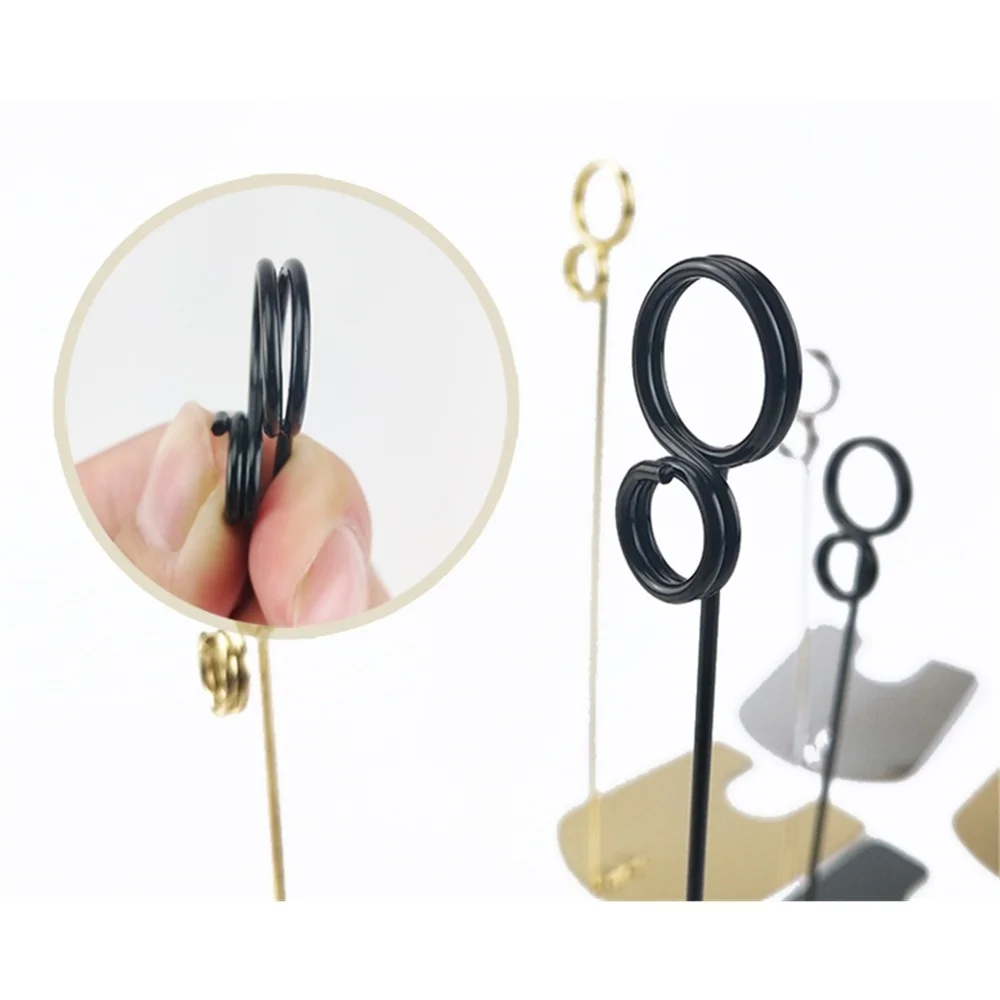 Metal Tabletop Menu Price Number Recipe Holder Reserved Cake Bread Bakery Bracket Pop Label Rack Advertising Clip