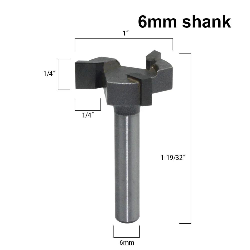 3 flety 1/4 \'6mm frez trzpieniowy, CNC psucie powierzchni routera, płyta spłaszczania frez do drewna, narzędzia do obróbki drewna