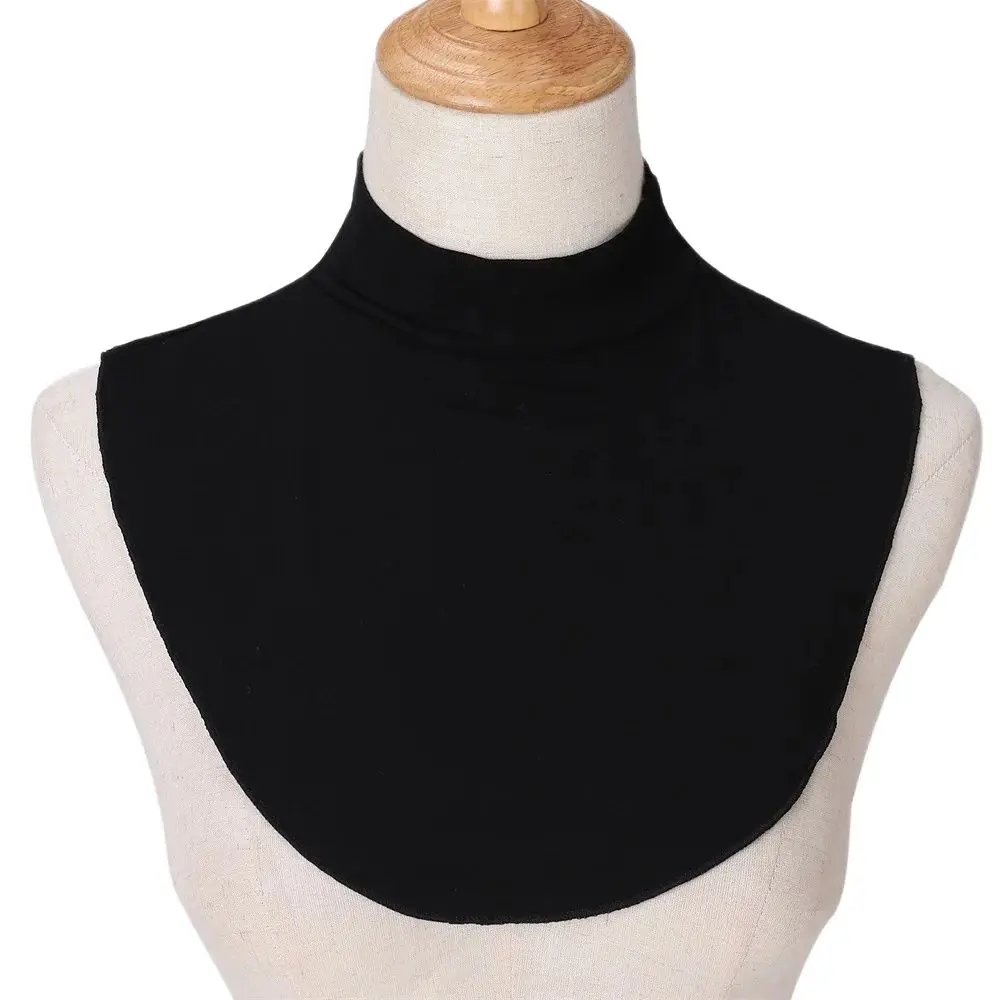 Cubierta de cuello de tortuga para mujer musulmana, jersey modal suave, cubierta completa, cuello alto, ropa islámica, accesorio de ropa para damas,