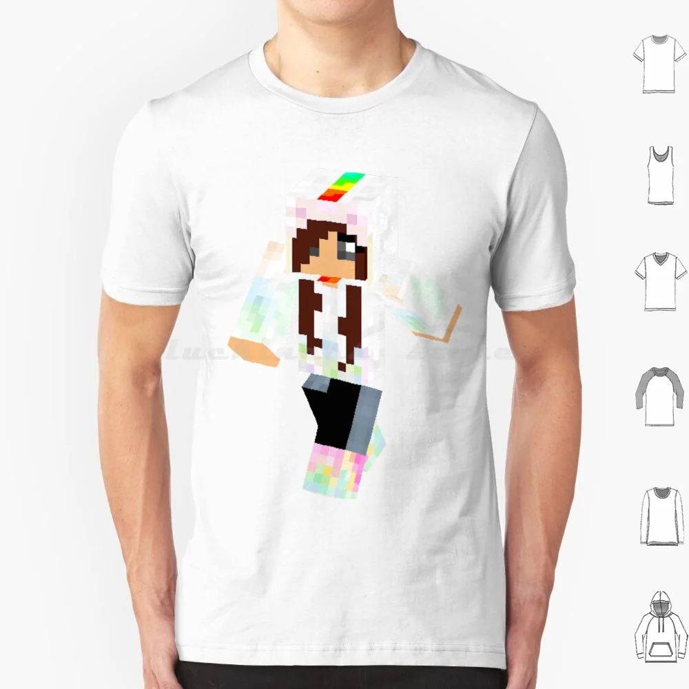 

Футболка Pixel Rainbow Girl, хлопковая мужская и женская футболка с принтом «сделай сам», Pixel Rainbow Girl Mine