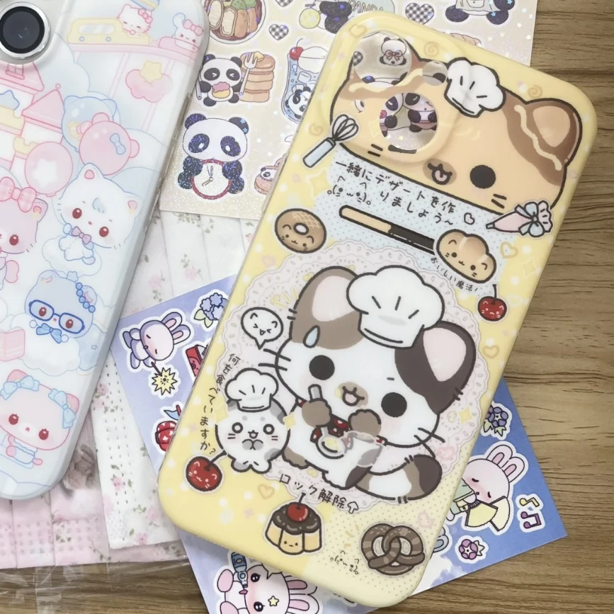 Dessert Chef Kitten Phone Case for Oppo Realme C63 C65 C67 C55 C35 C33 C20 C21Y C12 12 10 9 9i 8 8i 7 6 Pro Plus 4G 5G Hard PC