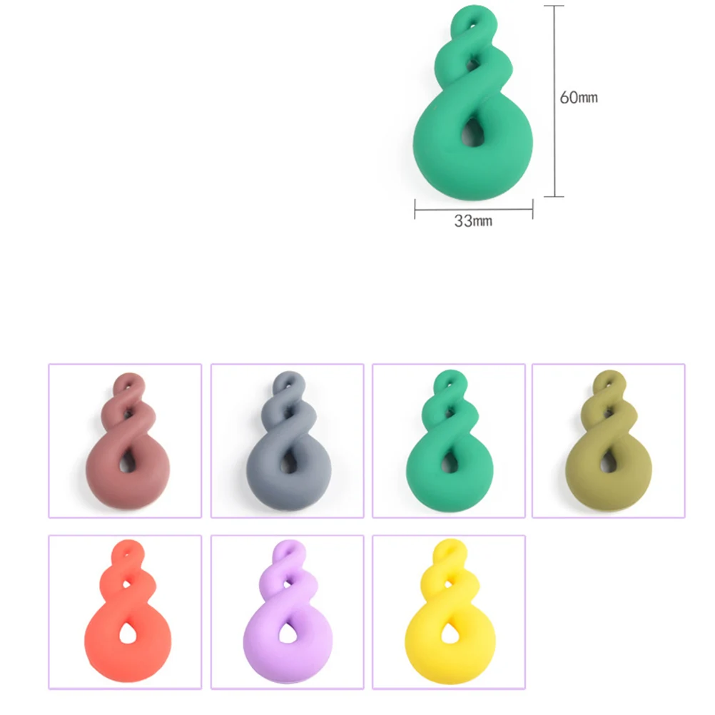 

2pcs Silicone Chew Necklace 6x3 3x1 6cm Tear Resistant for Autism Sensory Oral Stimulation No BPA PVC Phthalates