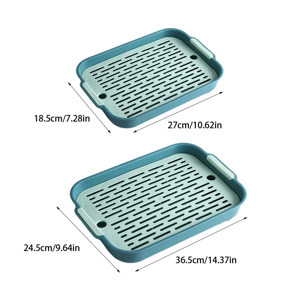 Dish Rack Tray Portable Multi Purpose Storage Tray Double Layer Drying Rack Detachable Dish Drainer Tray For Kitchen Counter