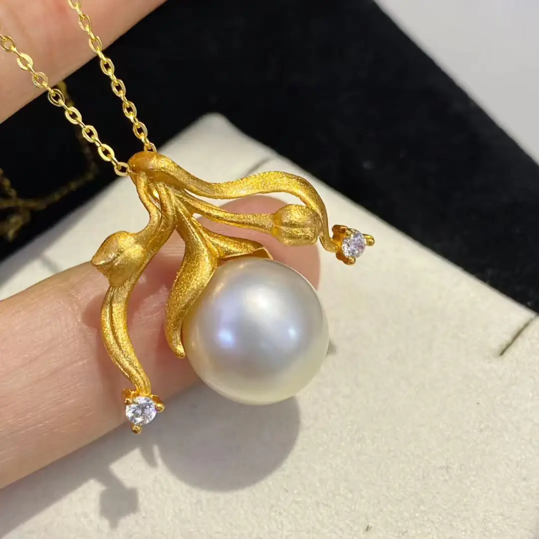 

Оптовая продажа, подвеска из стерлингового серебра S925, базовые крепления, фурнитура, детали, аксессуары для жемчуга 11-12 мм, 5 шт./лот