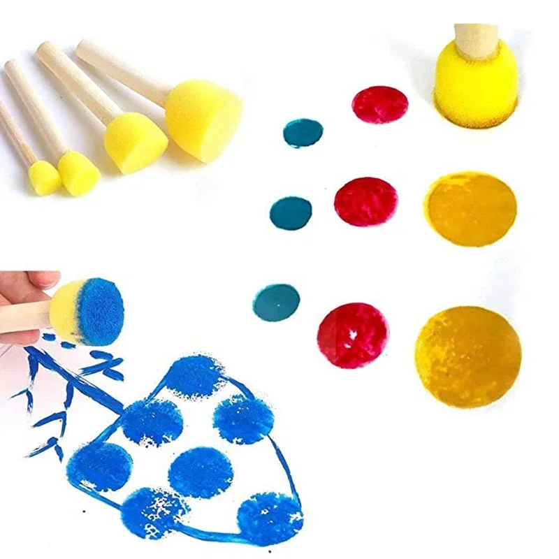5 قطعة مجموعة عصا إسفنجية سيراميك ماصة فرشاة إسفنجية النحت لتقوم بها بنفسك لوازم أدوات الرسم السيراميك