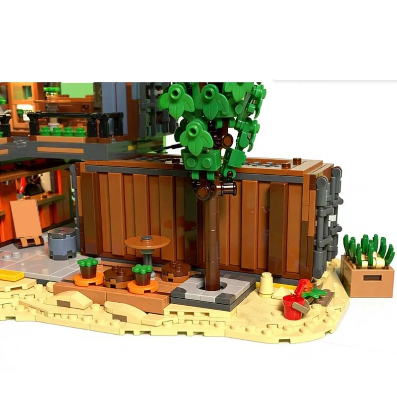 1699 pièces Blocs de construction modulaires personnalisables MOC, thème Ville, Rue, Caisse de transport, Place, Technologie simple, Populaire, DIY, Jouet d'assemblage pour garçons, Cadeau