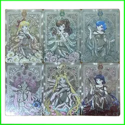 anime character diy collectible card sailor moon suma goku ball laser flash card boy play toys christmas birthday gift you are