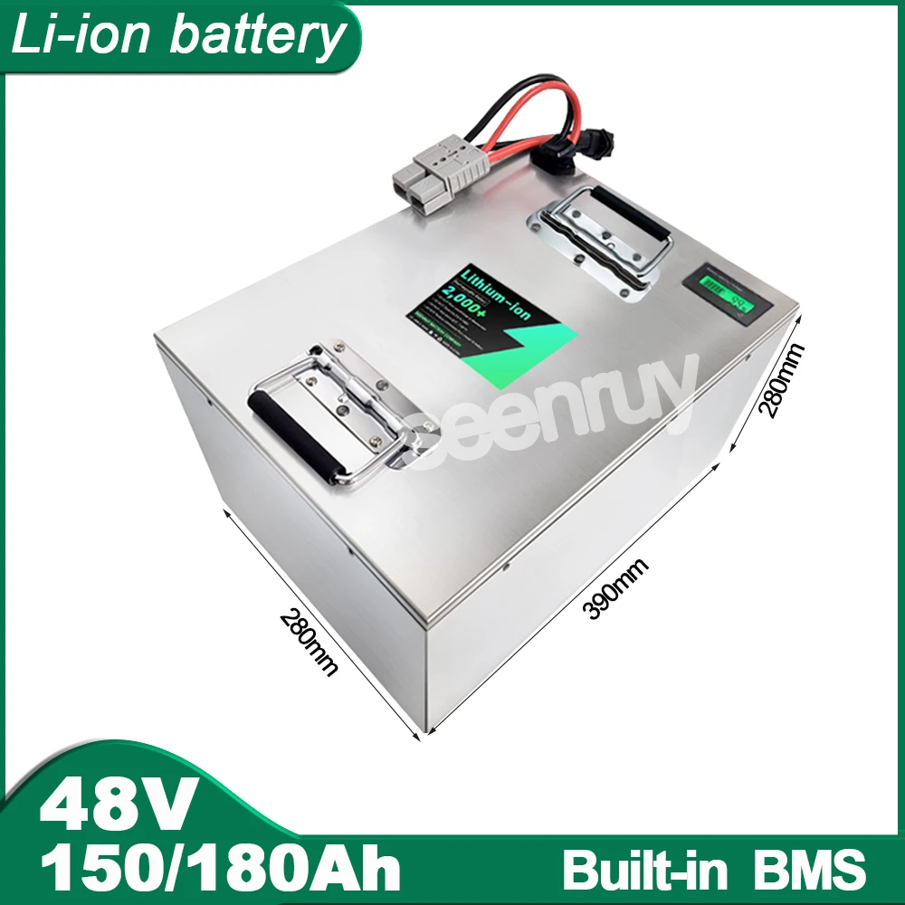 

48V 150AH 180AH Li-ion With Parallel cable Lithium Polymer Battery Pefect For 7000W 9000W RV Motorcycle Tricycle Quadricycle