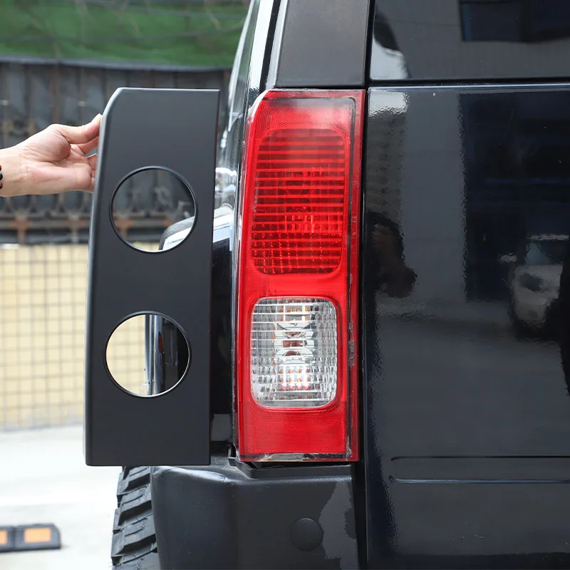 ABS Matte Black Car Rear Bumper Tail Light Cover Trim Tail Lamp Frame For Hummer H3 2005 2006 2007 2008 2009 Car Accessories