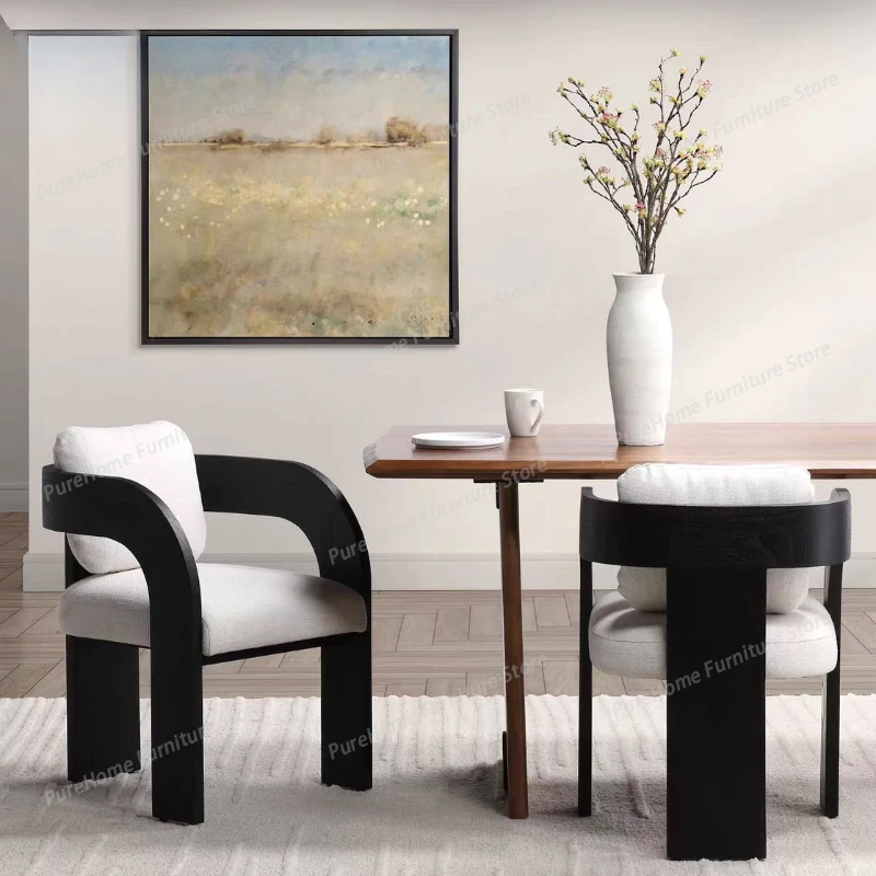 

Modern Luxury Dining Chairs Restaurant Wooden Ergonomic Courtyard Dining Chairs Beverage Shop Home Furniture Cadeira Lscy