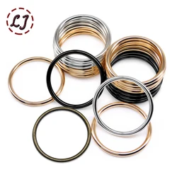 New 10PCS 58mm Bronze Gold Silver Big Circle O Ring Connection Alloy metal For shoes bags Belt Buckles DIY Handmade Accessories