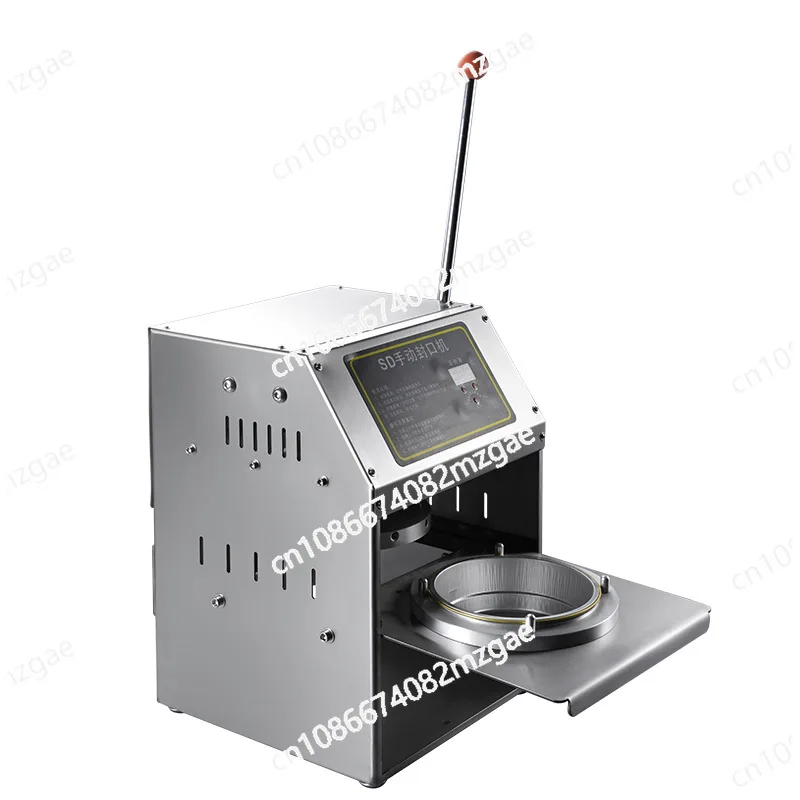 

Hand pressed aluminum foil box sealing machine stainless steel fast food takeaway packaging box commercial sealing machine