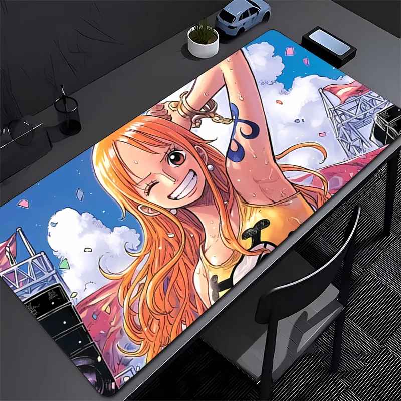 

Large Mouse pad ONE PIECE Nami game player keyboard pad non-slip office study desk mat floor mat coaster PC game Anime Mousepad