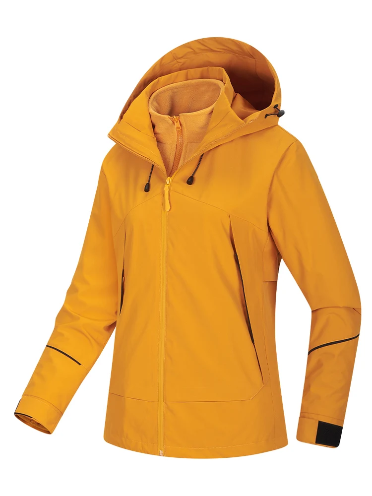 

Мужской ветрозащитный костюм-двойка с капюшоном, съемной внутренней подкладкой, утепленный, повседневный стиль...