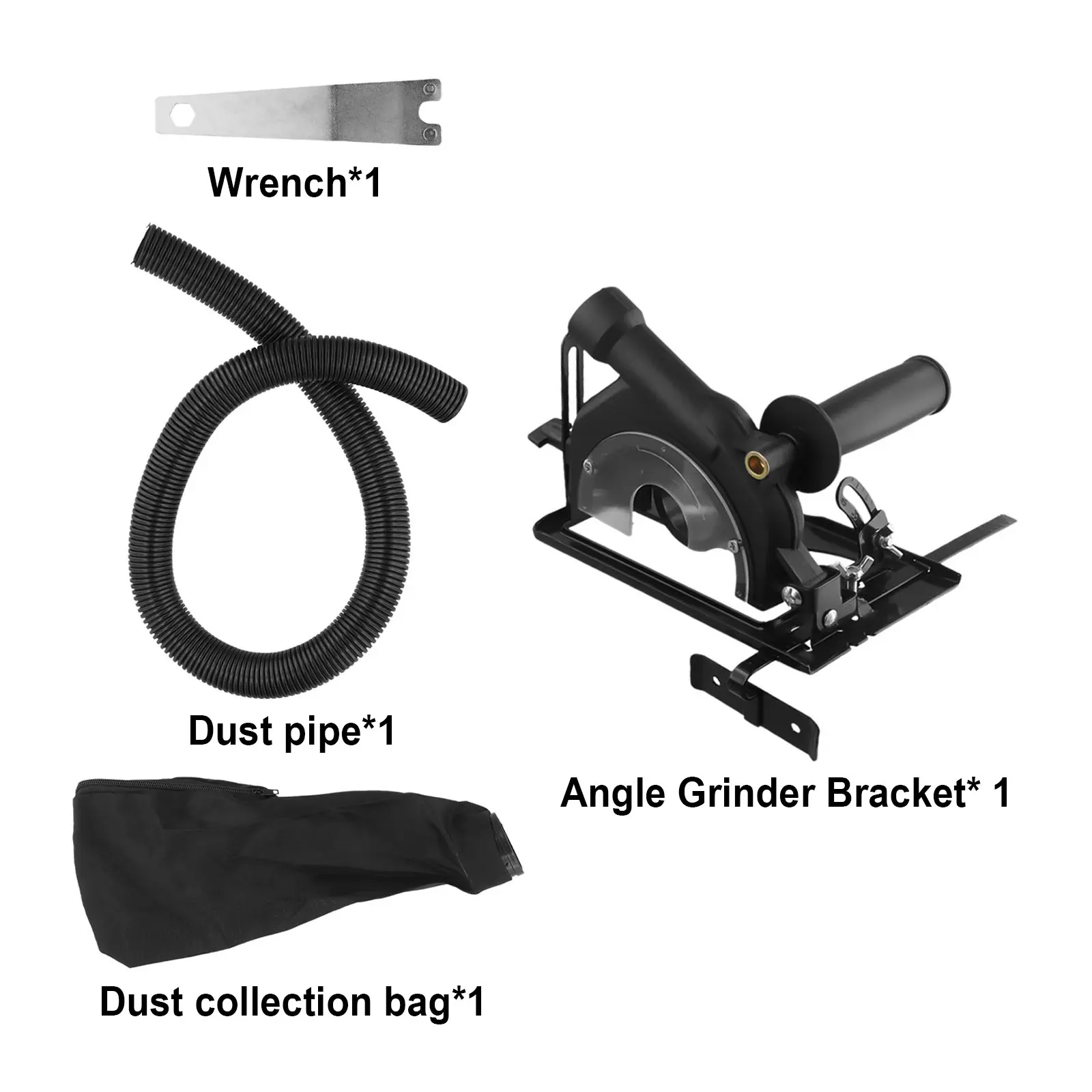 

Wrench Black Angle Grinder Table Saw To Cutting Machine Auxiliary Handle Base Bracket Refit Dust Collection Bag