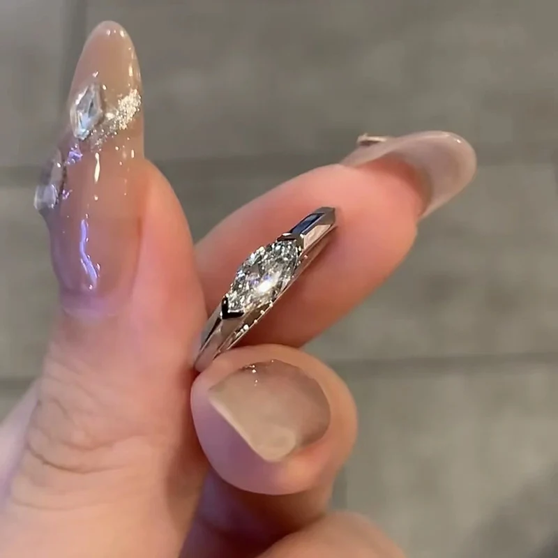 

Усовершенствованные кольца с ангельским глазом, легкие роскошные универсальные сверкающие цирконовые кольца с конским глазом для женщин, модные вечерние украшения KOFSAC