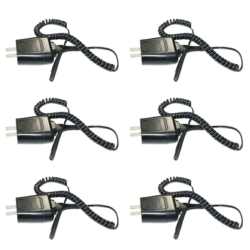 

6X Power Cord For Braun Shaver Series 7 3 5 S3 Charger For Braun Electric Razor 190/199 Replacement 12V Adapter US Plug