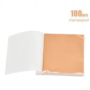 100 Gold Imitationsblätter und goldplattierte Silberblatt DIY Bastelpapier Geburtstagsfeier Harzhandwerk Dekoration 12 Hauptverkaufsdekoration für die Taufe - №10