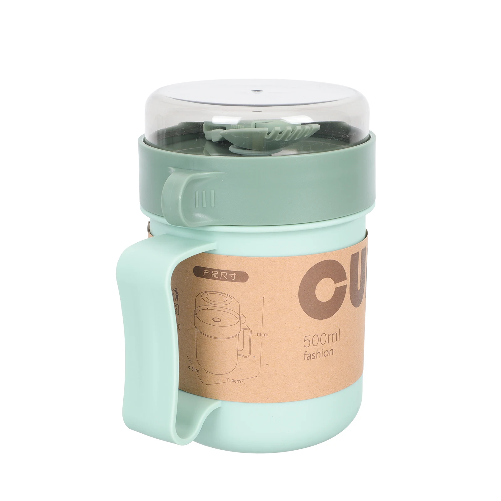 

1 set Household Soup Cup With Lid Microwave Safe Portable Japanese Style Insulated Food Container Leak Proof Easy Clean
