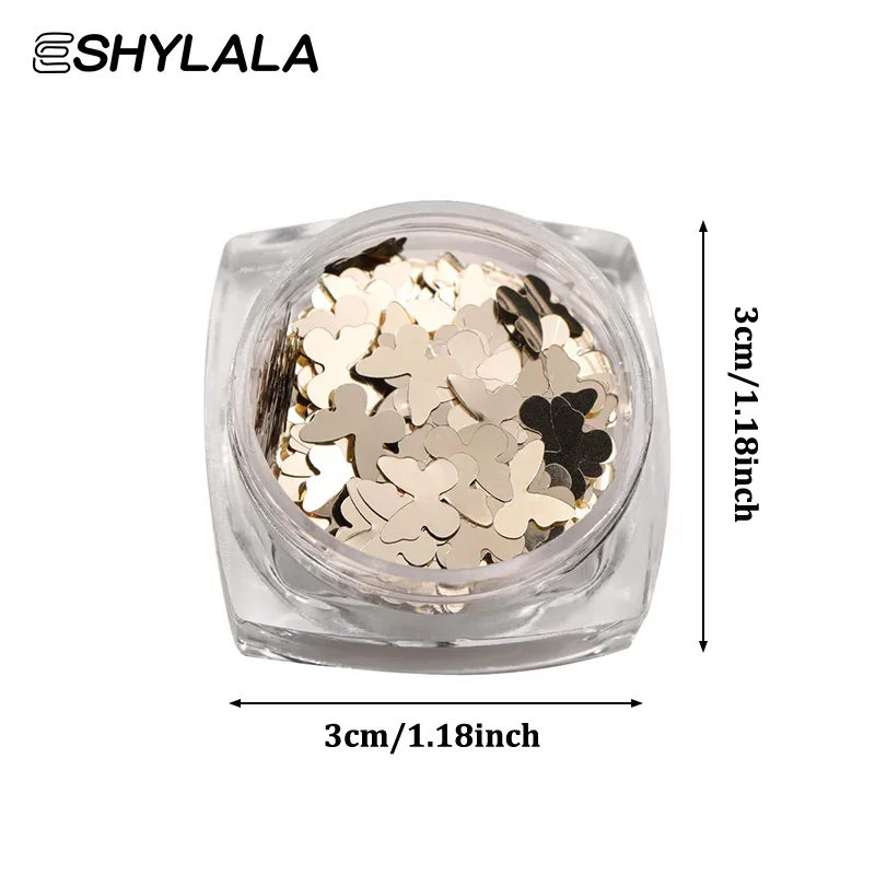 1Box Butterfly Nail Sequins Flash Nail Shining Mirror Flour Decoration Nail Art DIY Nail Art Enthusiasts