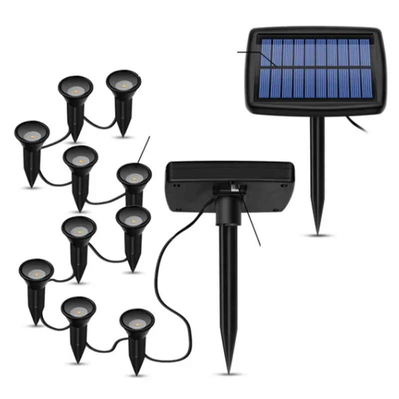 

10 In 1 Outdoor Solar Lights RGB Changing Lawn Ground Lamp IP65 Waterproof Landscape Spotlights For Garden Yard Patio Decoration
