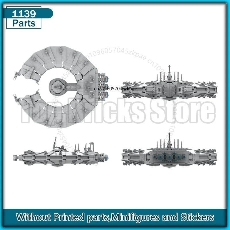

Battlecruiser Spaceship MOC Building Block Technology Bricks Model Sets DIY Assembly Toys Xmas Gifts Aircraft Transportion