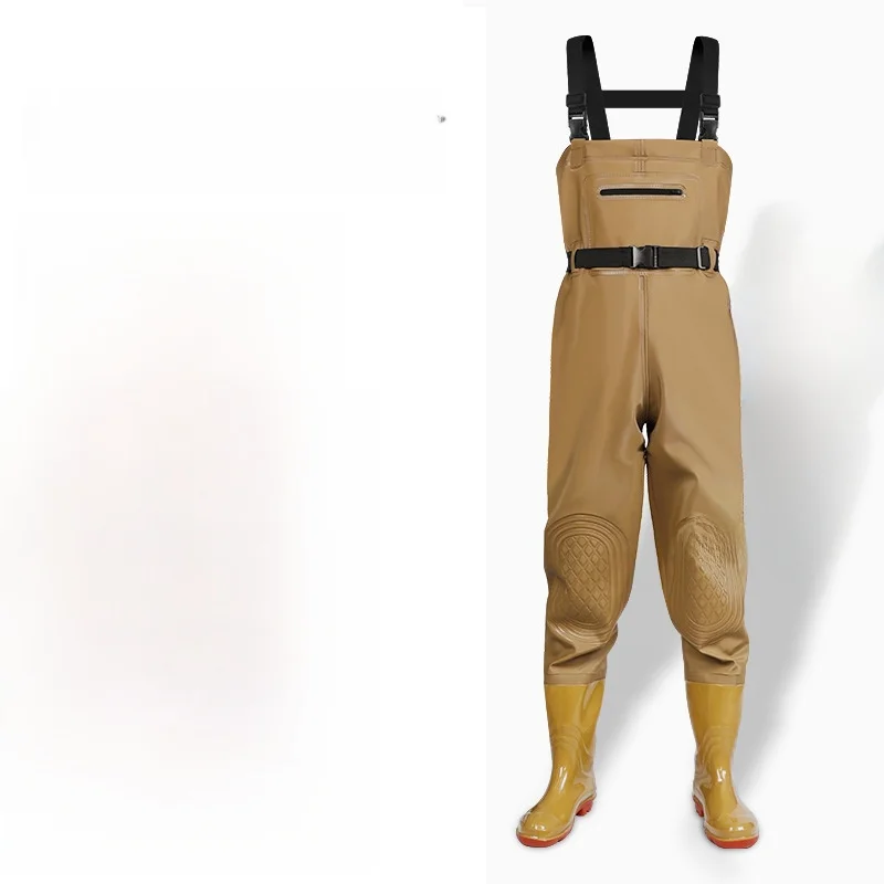 防水釣りパンツ膝パッド付きハーフボディ・フルボディ釣り服超軽量レインパンツレンコン釣り用