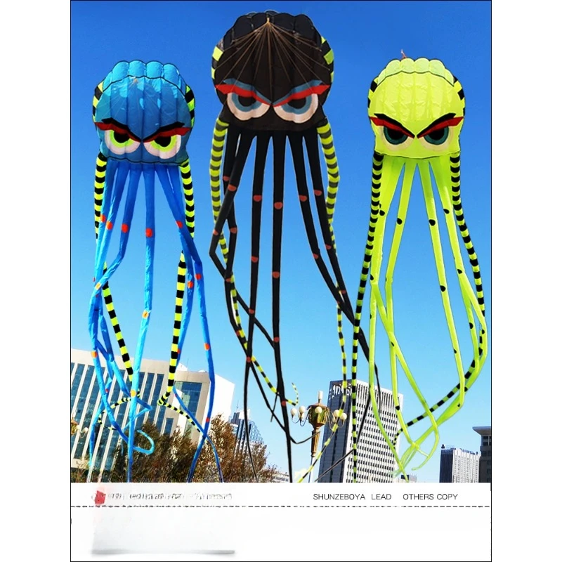 2021 New Kite Creative Big Octopus Net Red Kite Premium Software Adult Breeze Easy to Fly Boneless Kite 3D