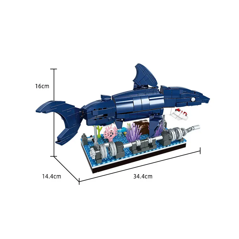 

Ocean Shark Marine Biology Building Block set Marine Animal Building Block Toy Home with Display Rack Birthday Holiday Gifts