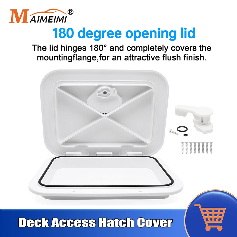 

270*375 мм крышка люка доступа к палубу для лодки, яхты, автофургона, водонепроницаемая, анти-УФ-защита, нескользящая, смотровая, ABS-пластик, дверная палуба, доступ к палубу