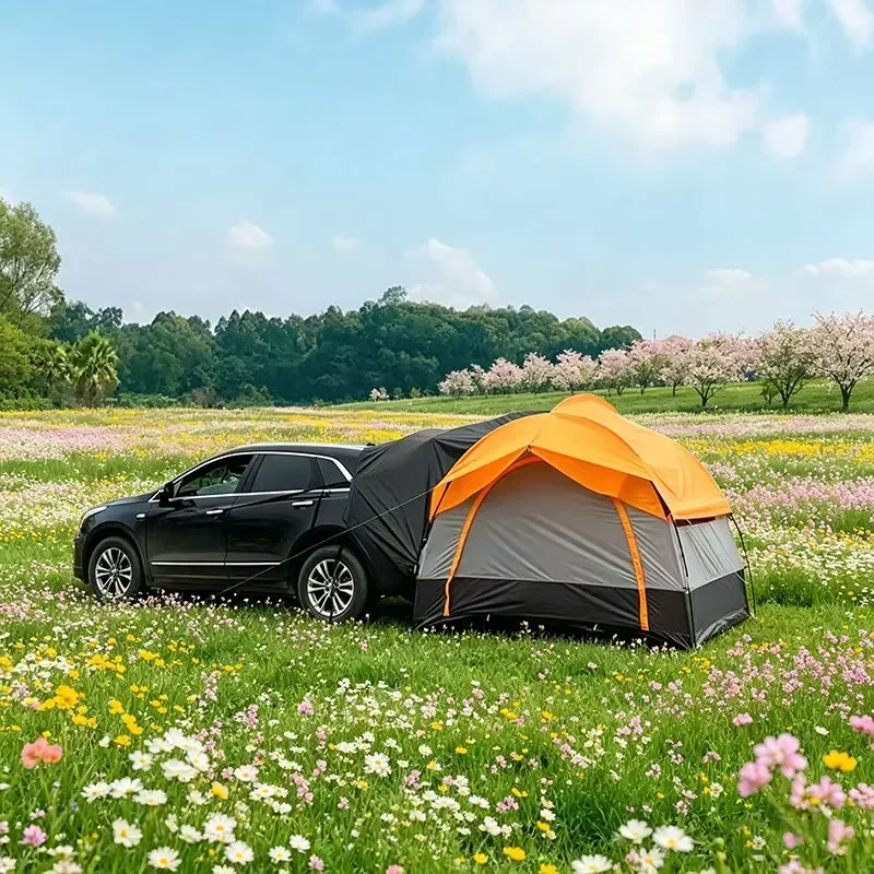 Portable Quick Start Car Tailgate Annex Tent 210T Oxford Polyester Waterproof Four Season Vehicle Tent for Outdoor Trip