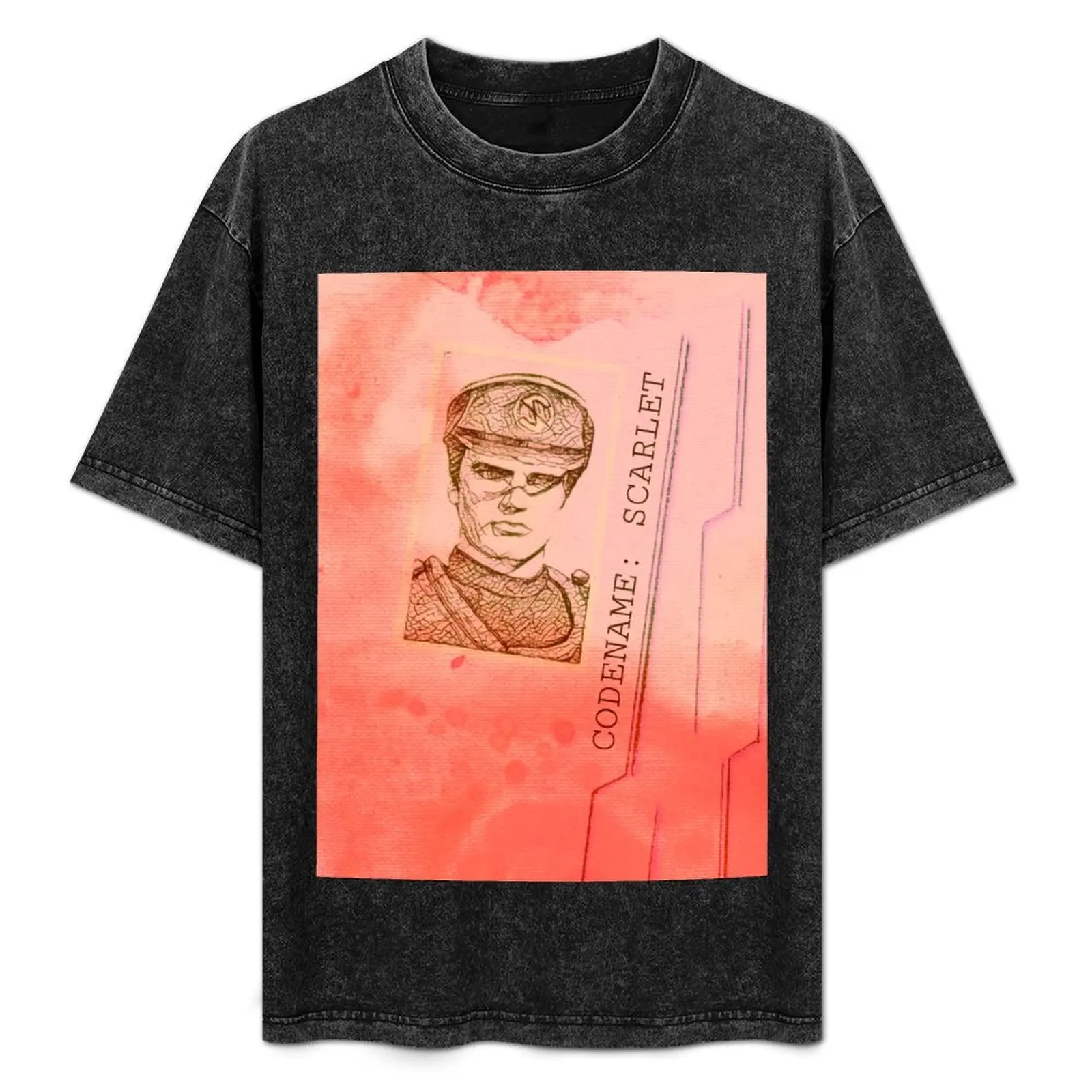 

Codename: Captain Scarlet T-Shirt street wear baggy shirts boys animal print vintage clothes mens shirts graphic tee