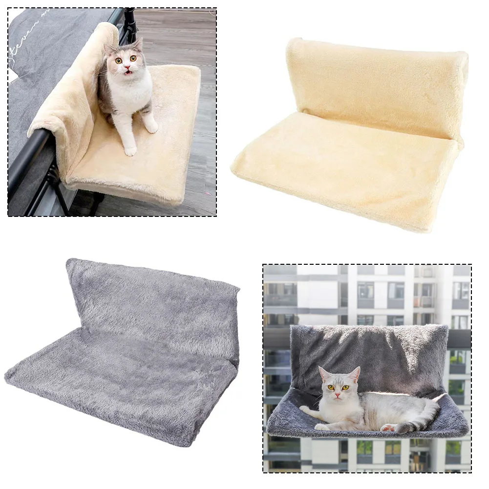 Hanging Radiator Bed Pet Cradle Warm Villus Basket Cradle Foldable Metal Frame 45x30x24.5cm Hanging Radiator Bed Pet Products