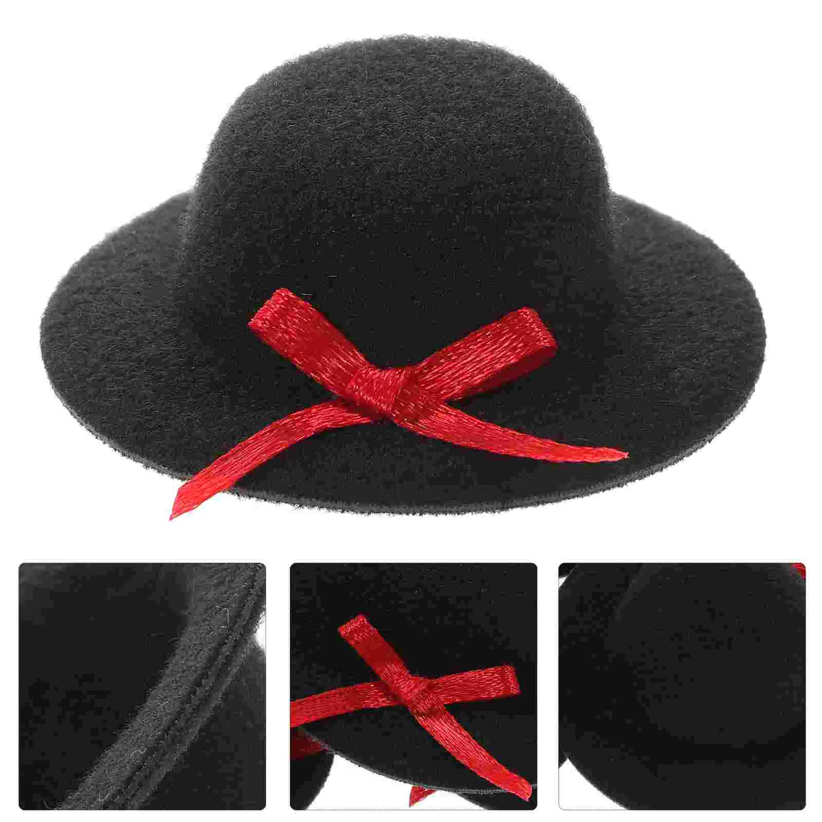 6 Pcs Mini Top Hat Miniature Formal Pets Crafts Decor Tiny Hats Cloth Party