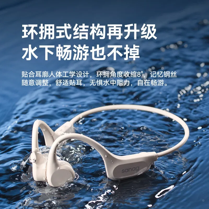 Wireless Non-in-ear Running Swimming Sports Black Technology Bluetooth Bone Conduction Headset