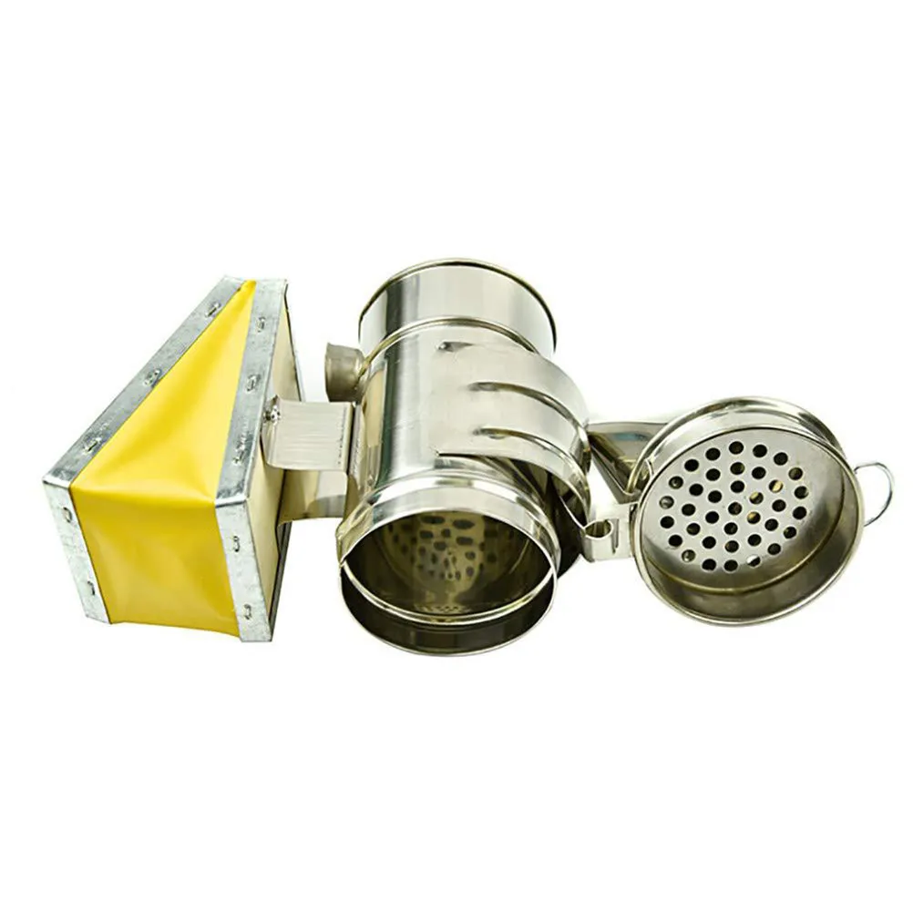 Premium Metal Bee Hive Smoker Stainless Steel Shield Safety Design Smoke Fumigation Machine for Calming Bees