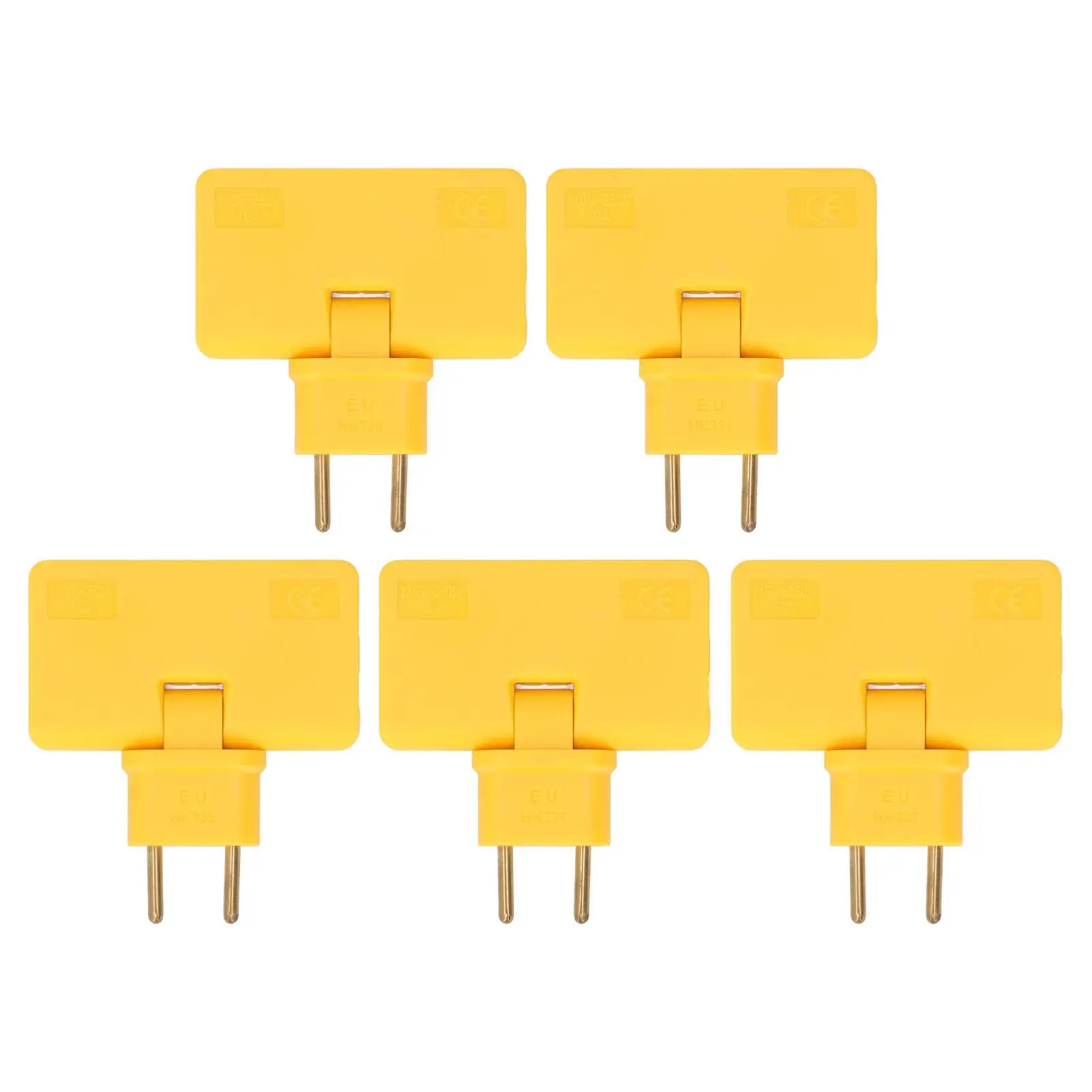 

EU Plug Converter Compact ABS Brass Outlet Adapter for Tight Spaces Easy to Carry Travel Accessory