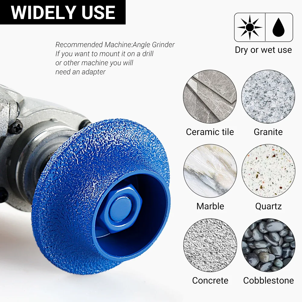 LOZLIN Diamond Polishing Wheel 5/8-11 M14 Marble Granite Stone Tile Radius Edge Trimming Polishing Tool Smooth Professional Edge view 4