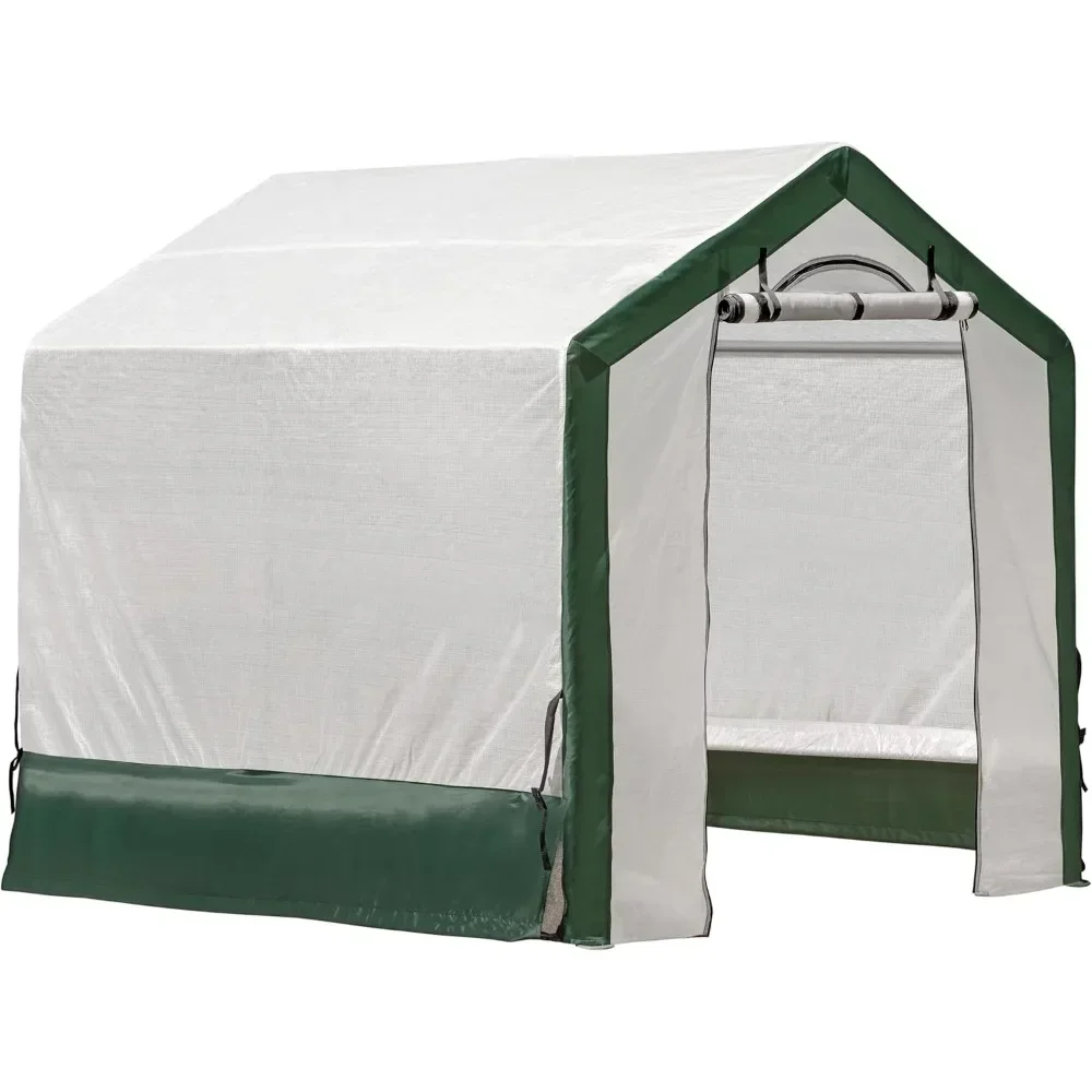 

6' x 6' x 6' All-Season Indoor/Outdoor Backyard Garden Greenhouse and Compact Waterproof Plant Shelter, Translucent