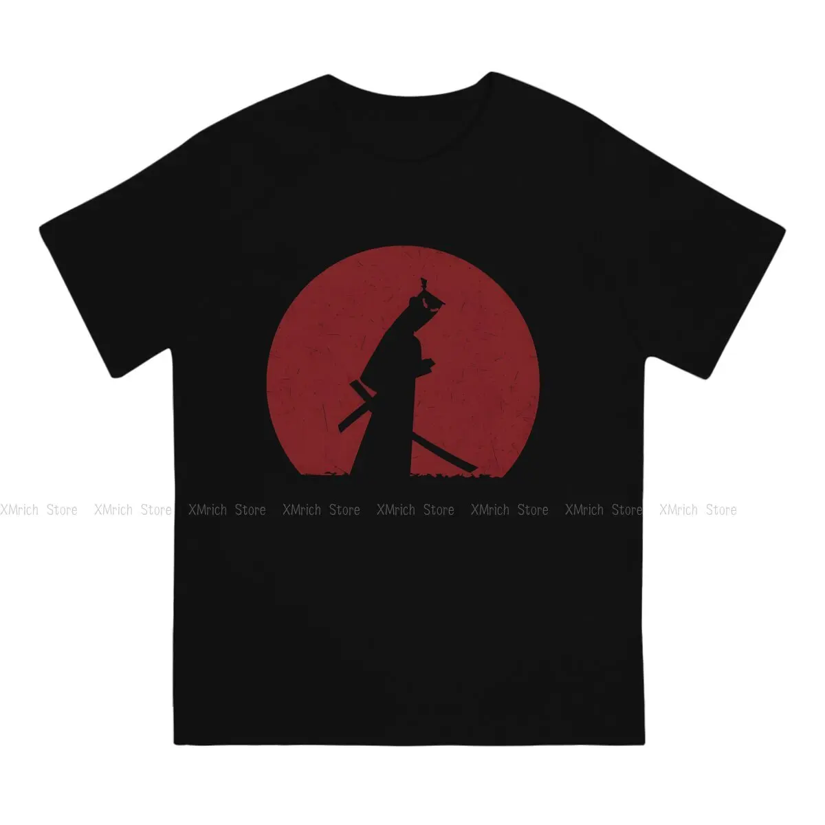 Samurai Jack Silhouette Men TShirt Samurai Jack Crewneck Short Sleeve Fabric T Shirt Humor High Quality Gift Idea