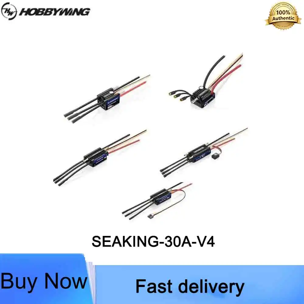 Hobbywing Seaking V4 120A/90A/60A/30A ESC – Built-in BEC & LP67 Fully Waterproof for Boats RC Accessories