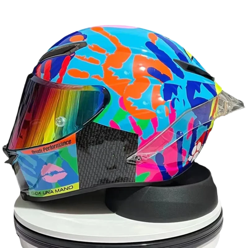 Casco moto integrale da equitazione Casco MISANO Palm Flower Casco motocross Casco scooter grande spoiler Casco Capacete Approvato DOT