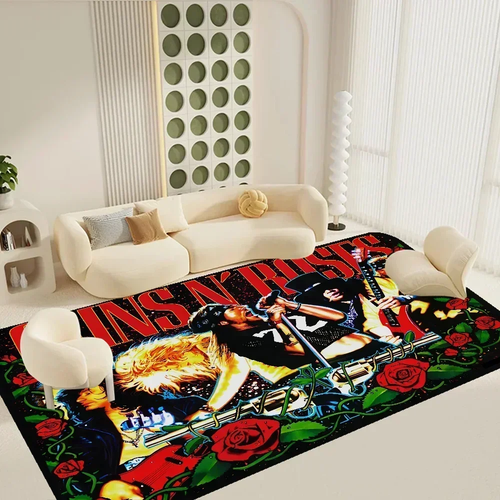 Rock Band Guns N Roses Door Mat Kids Room Bedroom Decoration Balcony Anti-Slip Doormat Living Room Doormat Area Rug