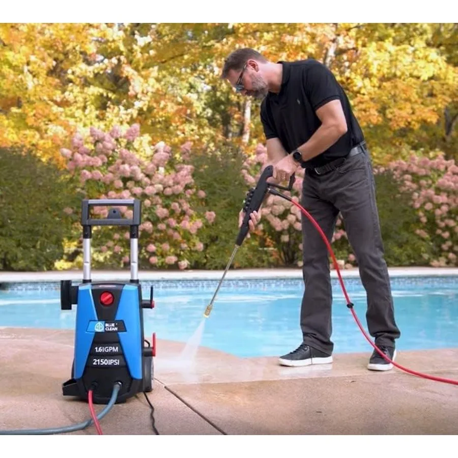 BC383HSS Electric Pressure Washer with 2150 PSI and 1.6 GPM for Efficient Cleaning 13 Amp Motor Quick Connect Accessories Teles