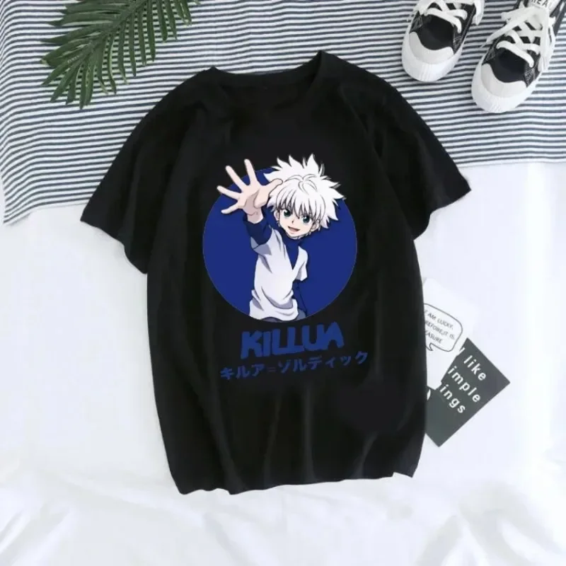 Japan anime Hunter x Hunter cotton Women's T-shirt manga hisoka killuo Zoldyck T-shirt Kurapika Devil eye short T-shirt