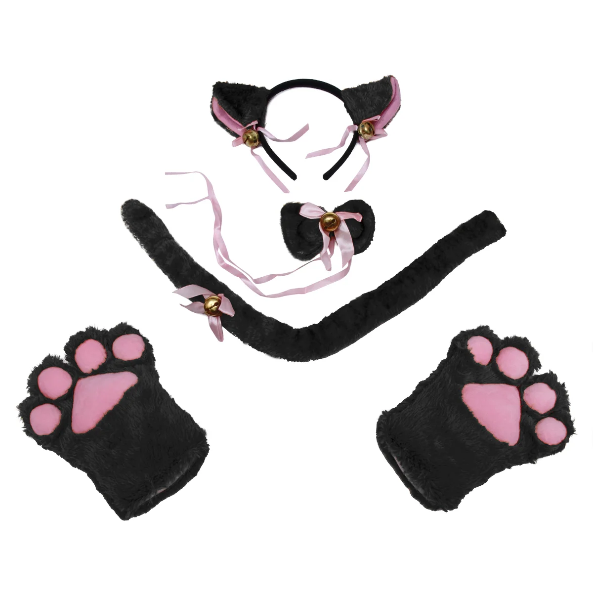 

5 Pcs Cat Collars Quick Release Cosplay Wearing Reflective Adorable Kit Costume Party Accessories
